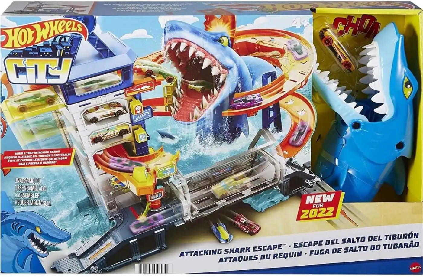 Hot Wheels City Attacking Shark Escape Playset