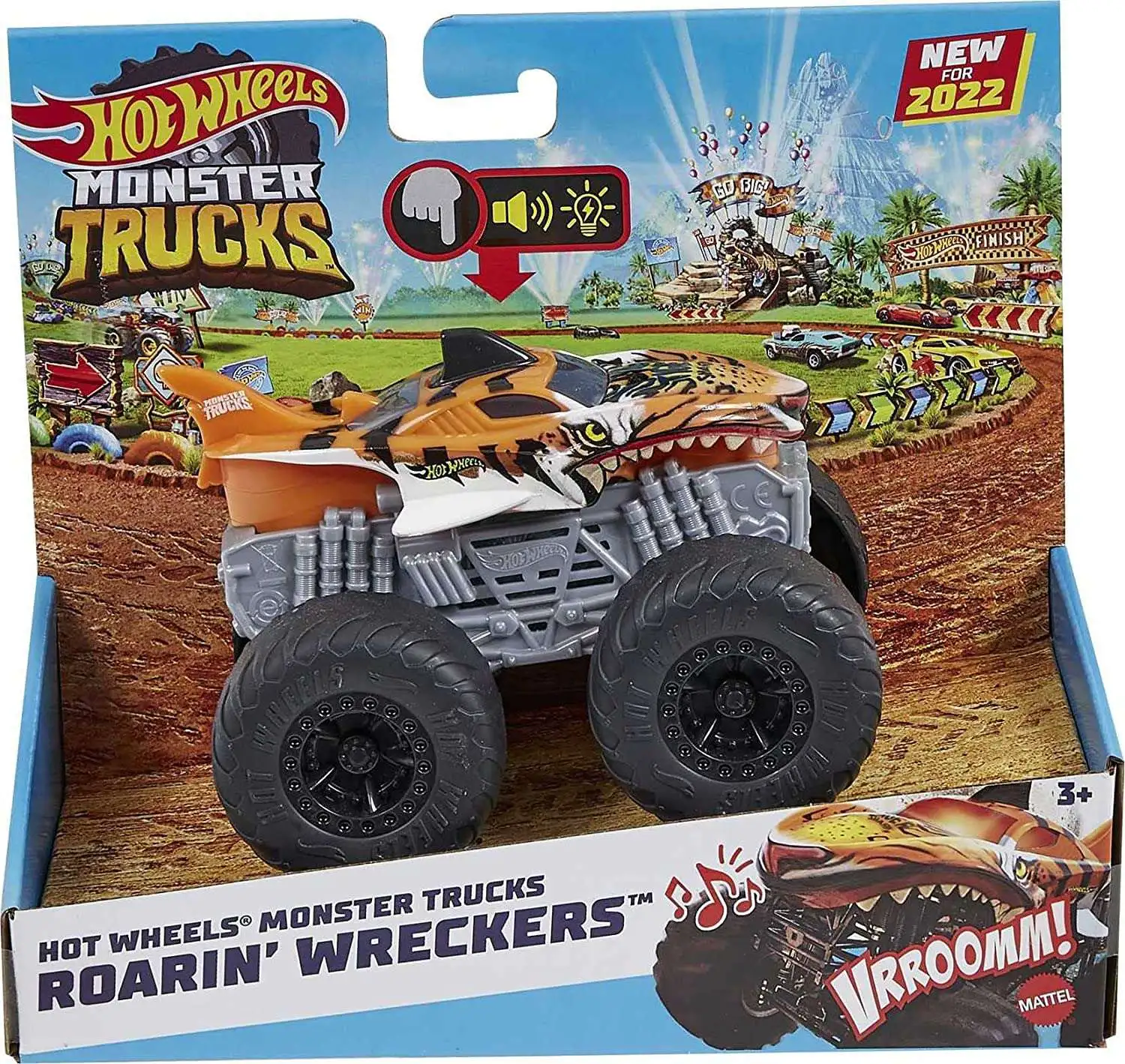 Hot Wheels Monster Trucks Roarin Wreckers Tiger Shark 143 Vehicle