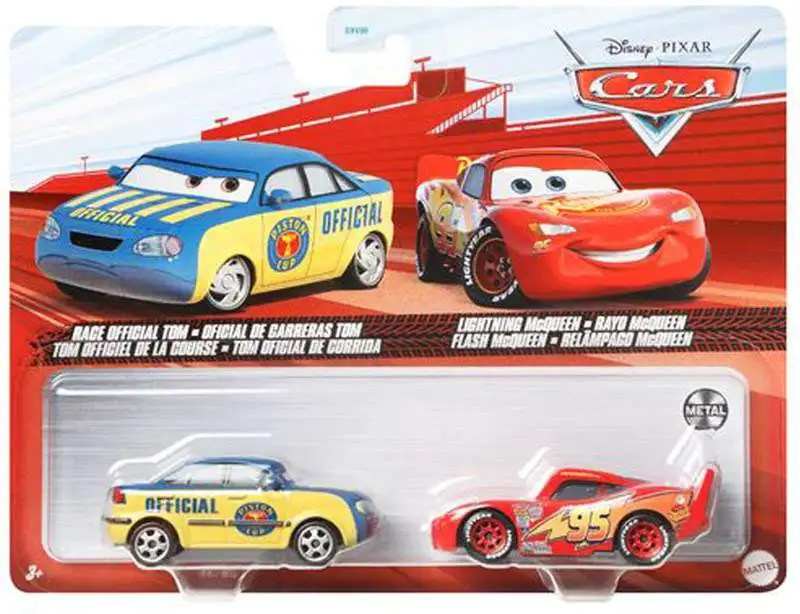 Disney / Pixar Cars Cars 3 Metal Race Official Tom & Lightning McQueen  Diecast Car 2-Pack