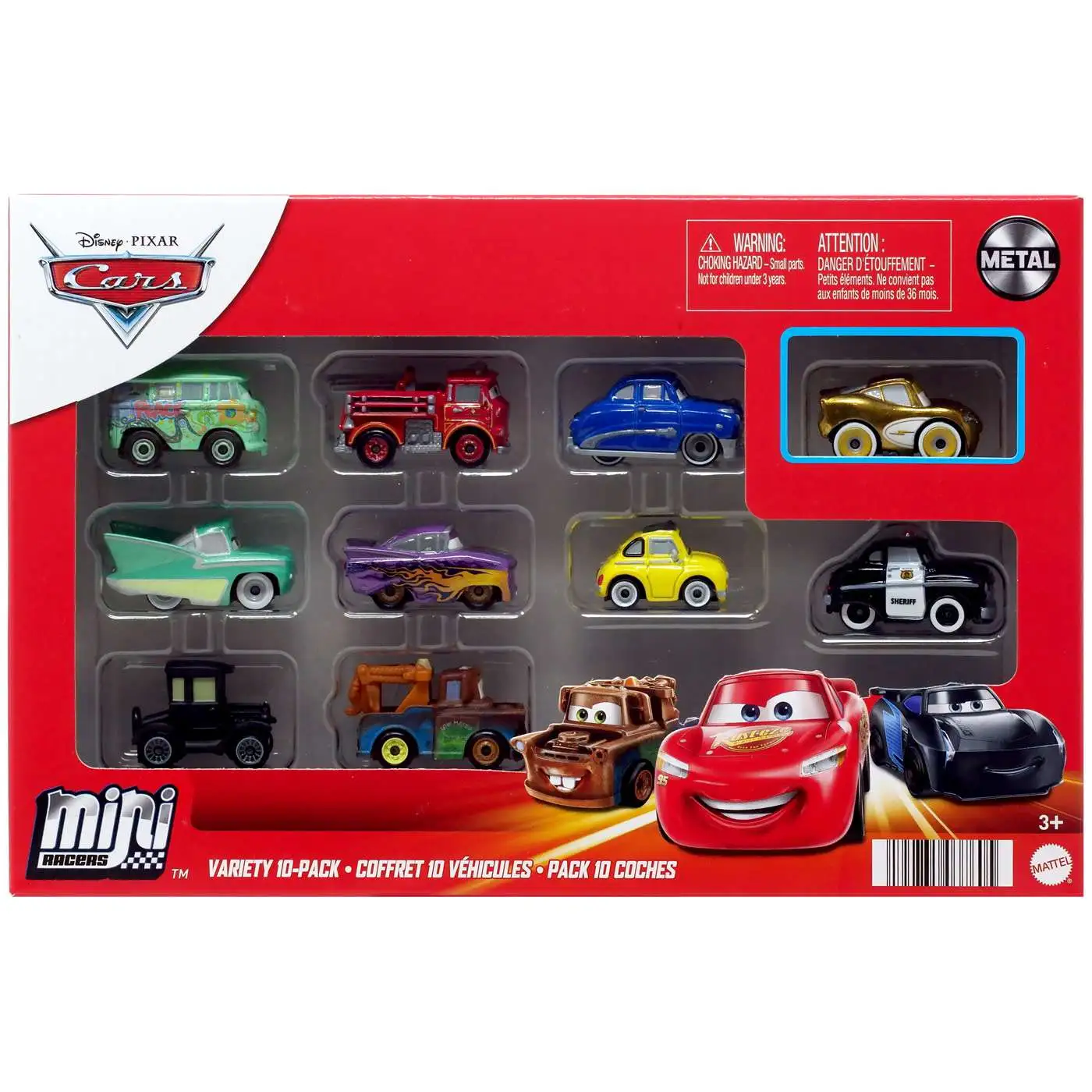 Disney / Pixar Cars Die Cast Mini Racers VARIETY 10-Pack [2022]