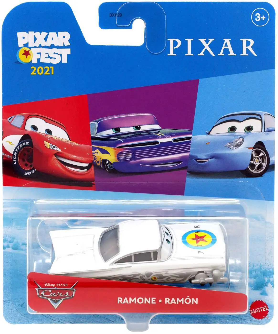 Pixar Fest Disney Cars Lightning McQueen Ramone Blue Mater Chrome Paint Set of 3 