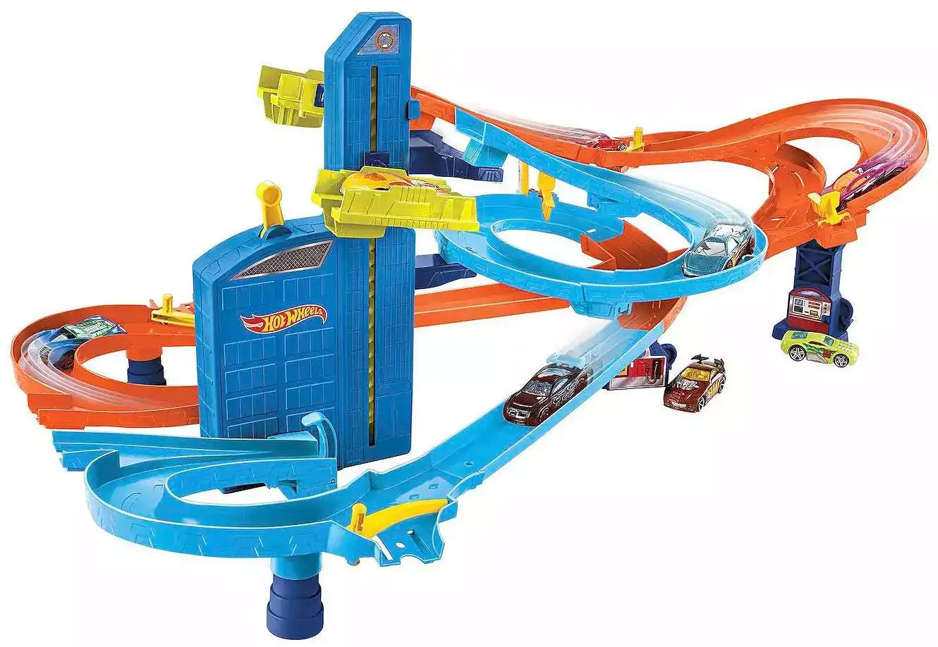 Hot Wheels City Auto Lift Expressway 164 Track Set Mattel Toys ToyWiz