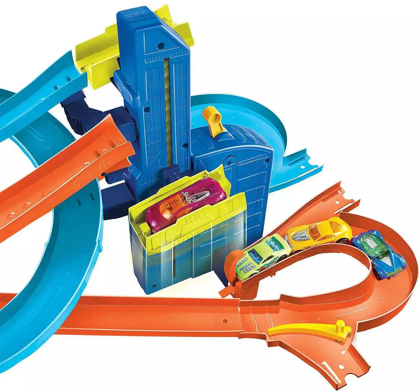 Hot Wheels City Auto Lift Expressway Exclusive 164 Track Set Mattel Toys Toywiz