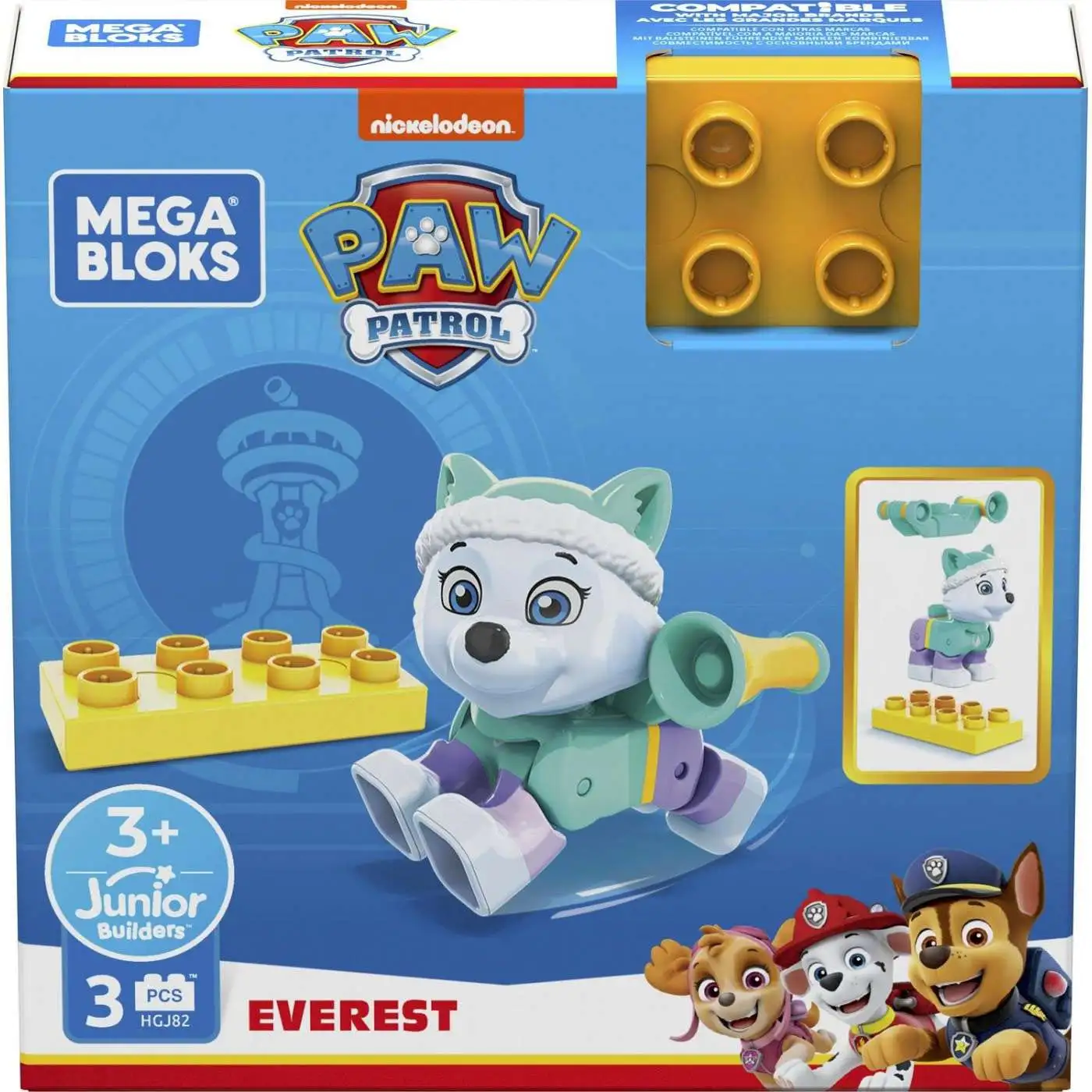 HGJ82 Building ToyWiz - Everest Paw Mattel Bloks Patrol Set Mega