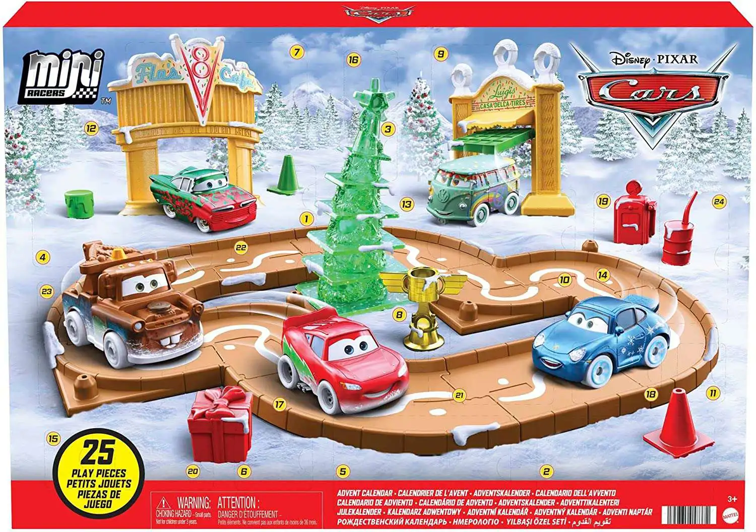 Disney / Pixar Cars Mini Racers 2022 Advent Calendar [25 Play Pieces]