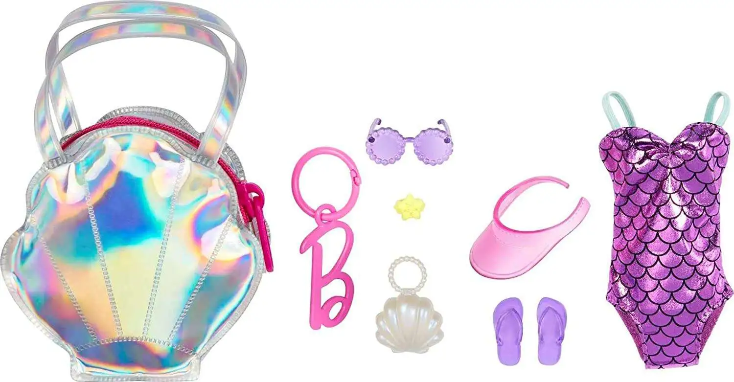 Barbie Swimsuit Fashion Pack Clip On Bag Mattel ToyWiz