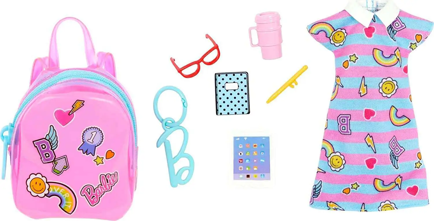 Barbie School Outfit Fashion Pack [Clip-On Bag]