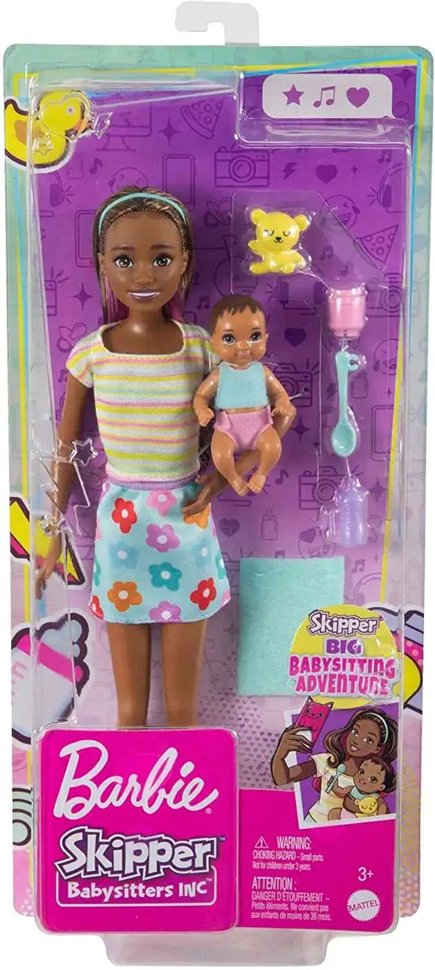 Mompelen weduwnaar Ontwapening Barbie Skipper Babysitters Inc Barbie Baby 10.5 Doll Accessories Stripe  Shirt Mattel - ToyWiz