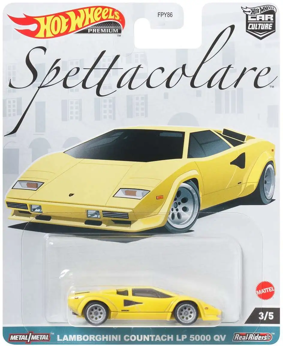 Hot Wheels Car Culture Spettacolare Lamborghini Countach LP 5000 QV Die Cast Car
