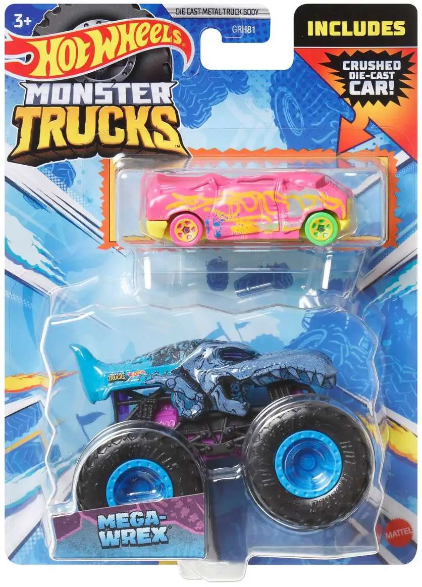Hot Wheels Monster Trucks Mega-Wrex 164 Diecast Car 2-Pack Mattel Toys -  ToyWiz