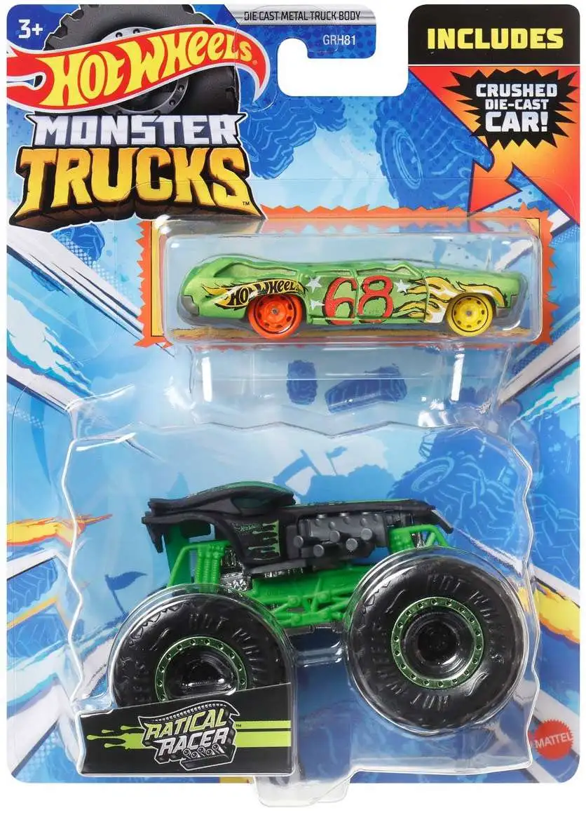 Hot Wheels Monster Trucks Ratical Racer 164 Diecast Car 2-Pack Mattel Toys  - ToyWiz