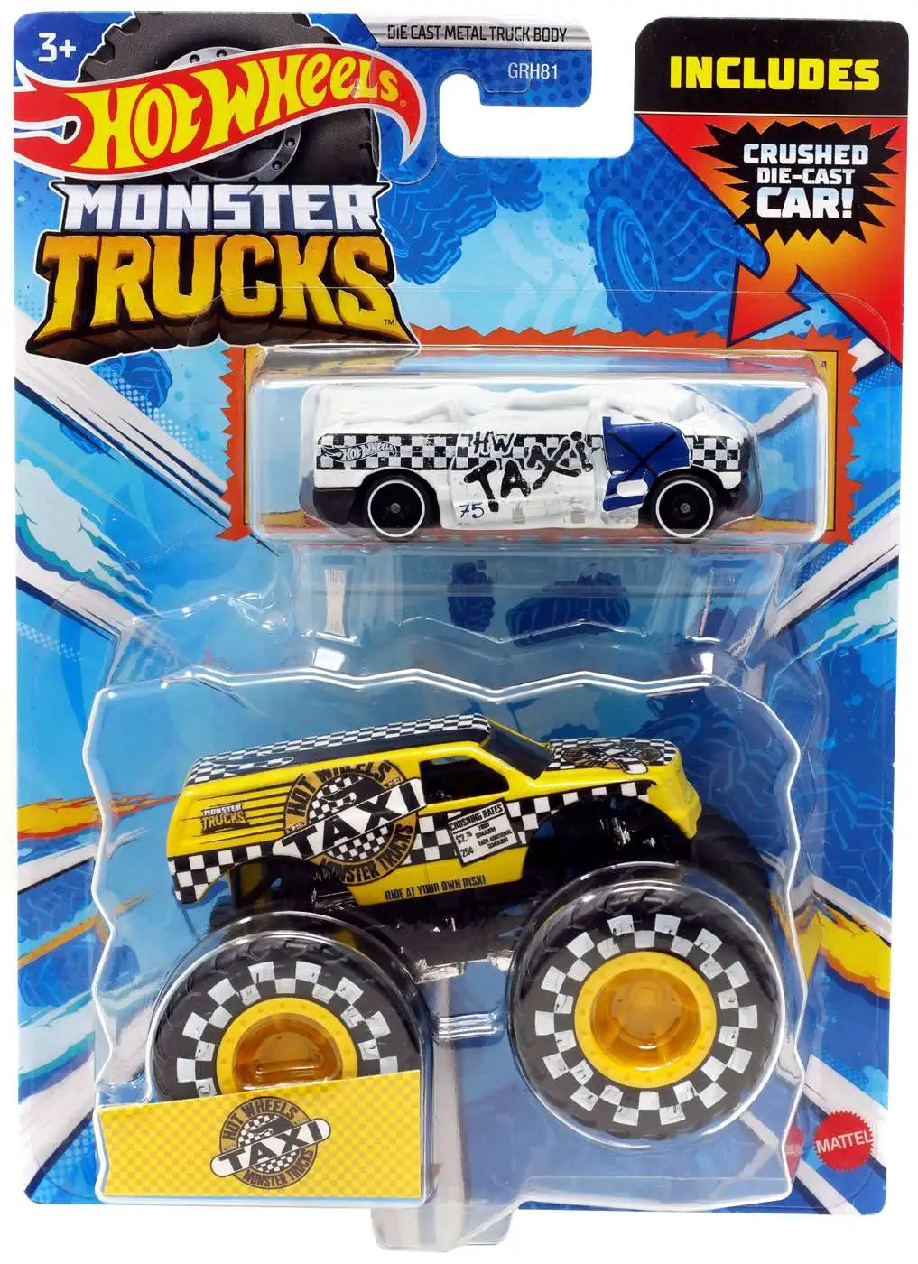 Hot Wheels Monster Trucks Mega-Wrex 164 Diecast Car Crushed Die-Cast Car  Mattel Toys - ToyWiz