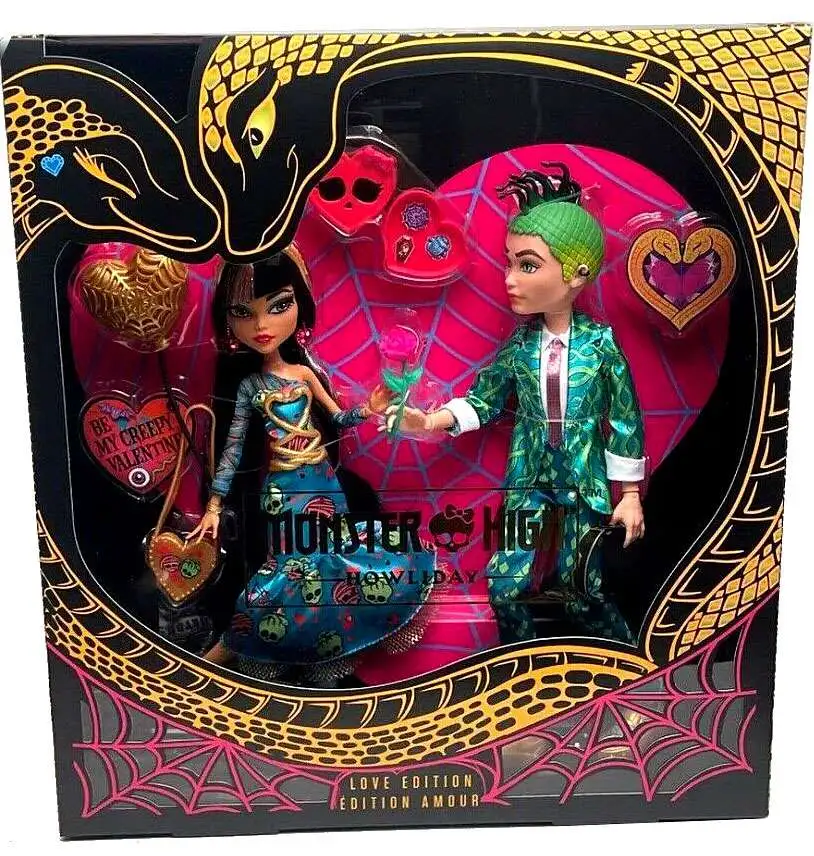 Monster High Howliday Love Edition Cleo De Nile & Deuce Gorgon 10.5-Inch  Doll 2-Pack [Valentine's Day Limited Edition]