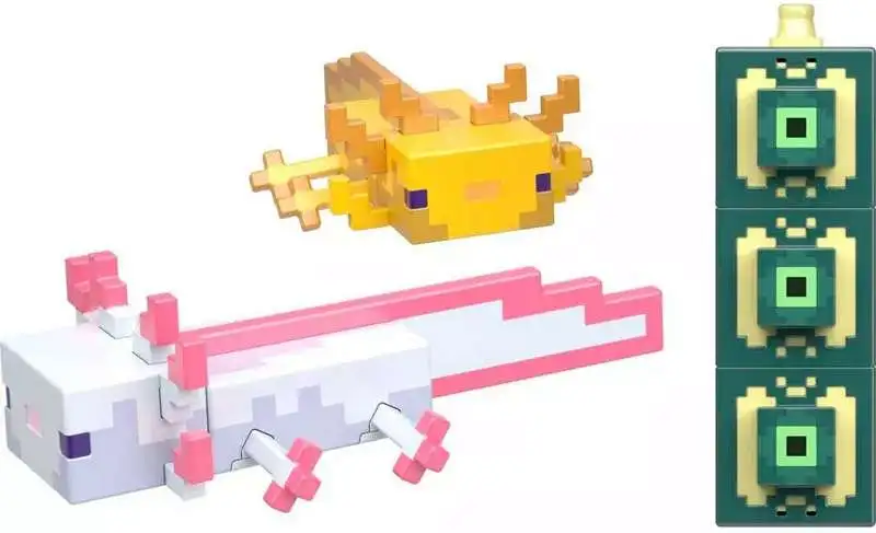 Minecraft Toys 3.25-Inch Action Figures Collection, Axolotls