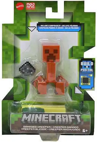 Minecraft Creeper Action Figure 3.25 In With 1 Build A Portal Piece & 1  Accessory Green