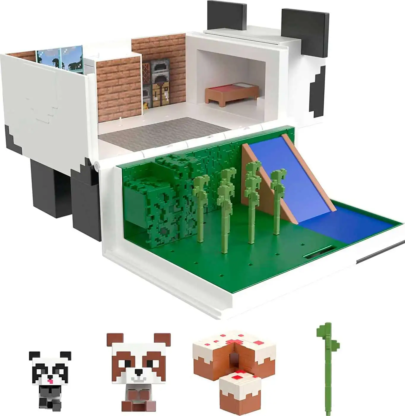 Minecraft Mob Head Minis Panda Playhouse 3.25-Inch Playset