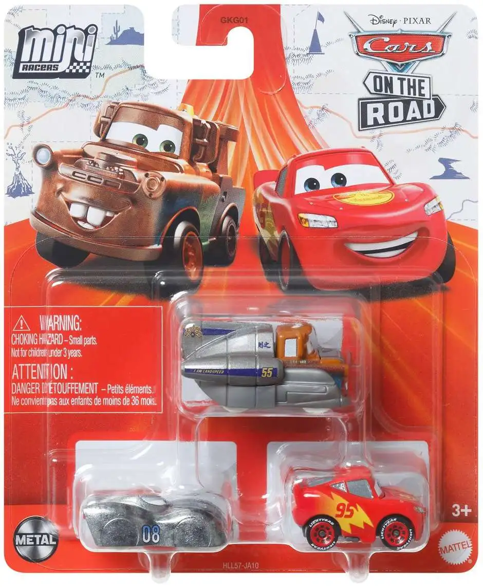 Mattel Disney Pixar Cars Metal Racing Red Lightning McQueen 95 CHASE  METALLIC