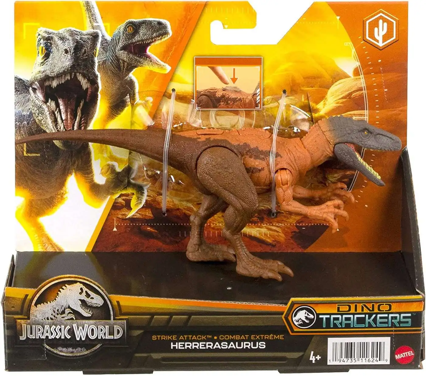aan de andere kant, Civiel dood Jurassic World Dino Trackers Herrerasaurus Action Figure Strike Attack  Mattel - ToyWiz