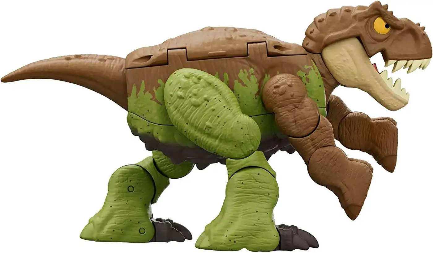 Jurassic World Fierce Changers Tyrannosaurus Rex & Ankylosaurus Action Figure [Green & Brown]