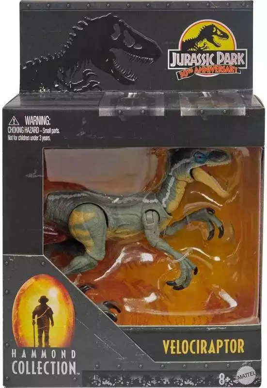 Jurassic World 30th Anniversary Hammond Collection Velociraptor Action Figure [Grey, Loose]