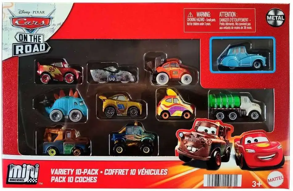 Mattel Disney Pixar Cars Toys, Micro Racers 10-Pack Mini Toy Cars,  Collectible Set Inspired by Mattel Disney Movies, Kids Gifts (  Exclusive)