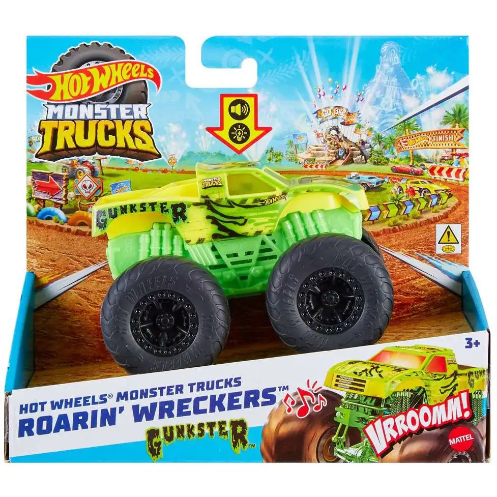 Hot Wheels Monster Trucks Roarin' Wreckers Gunkster Vehicle