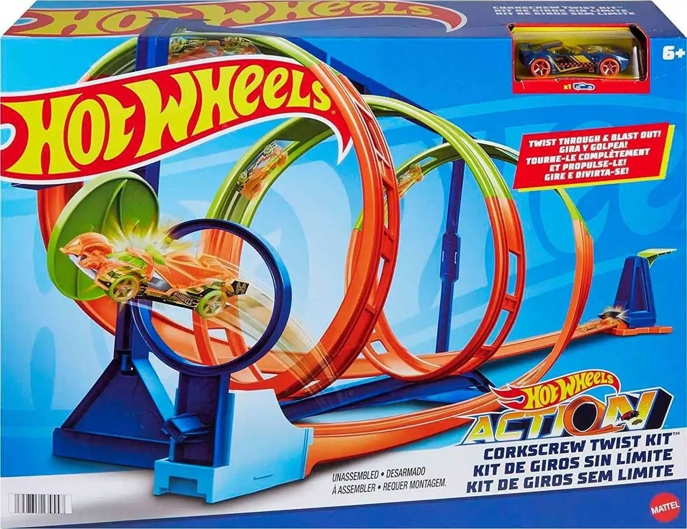 Hot Wheels Action Corkscrew Twist Kit Track Set [Damaged Package]