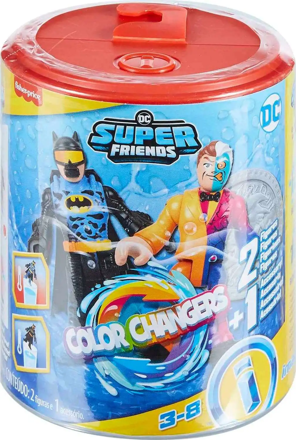 Fisher Price DC Super Friends Imaginext Color Changers Batman & Two-Face Figure 2-Pack