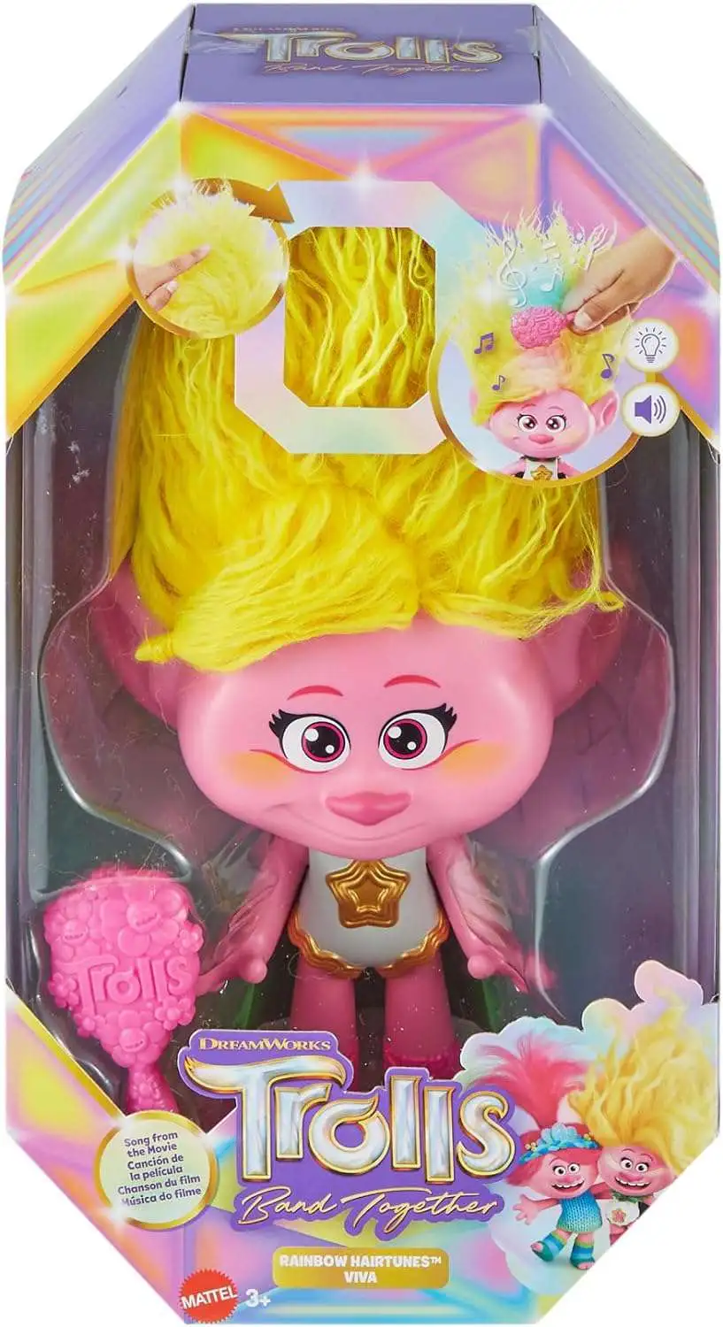 Trolls Band Together Rainbow Hairtunes Viva Doll [Lights & Sounds]