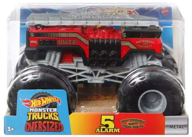 Hot Wheels Monster Trucks Oversized 5 Alarm 124 Diecast Car Mattel