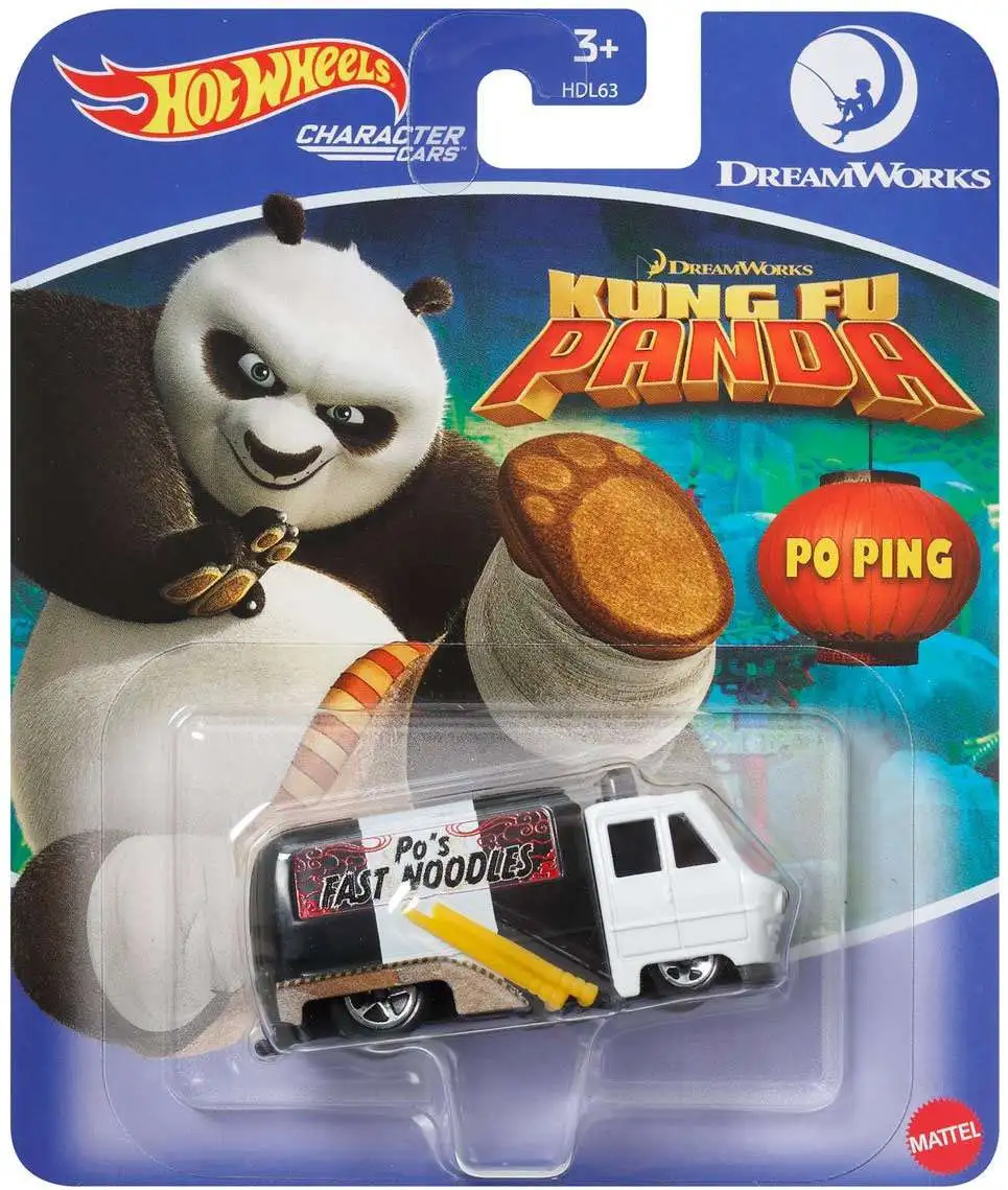 Hot Wheels Kung Fu Panda Character Cars Po Ping Die Cast Car [2023, Damaged Package]