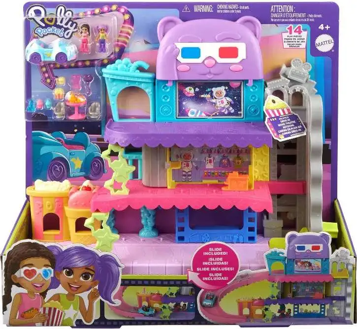 Polly Pocket Pollyville Drive-In Movie Theater Playset