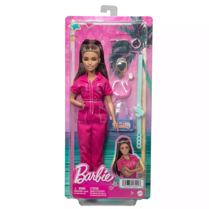 tinypink Barbie Barbie 13.25 Doll Trendy Pink Jumpsuit Mattel - ToyWiz