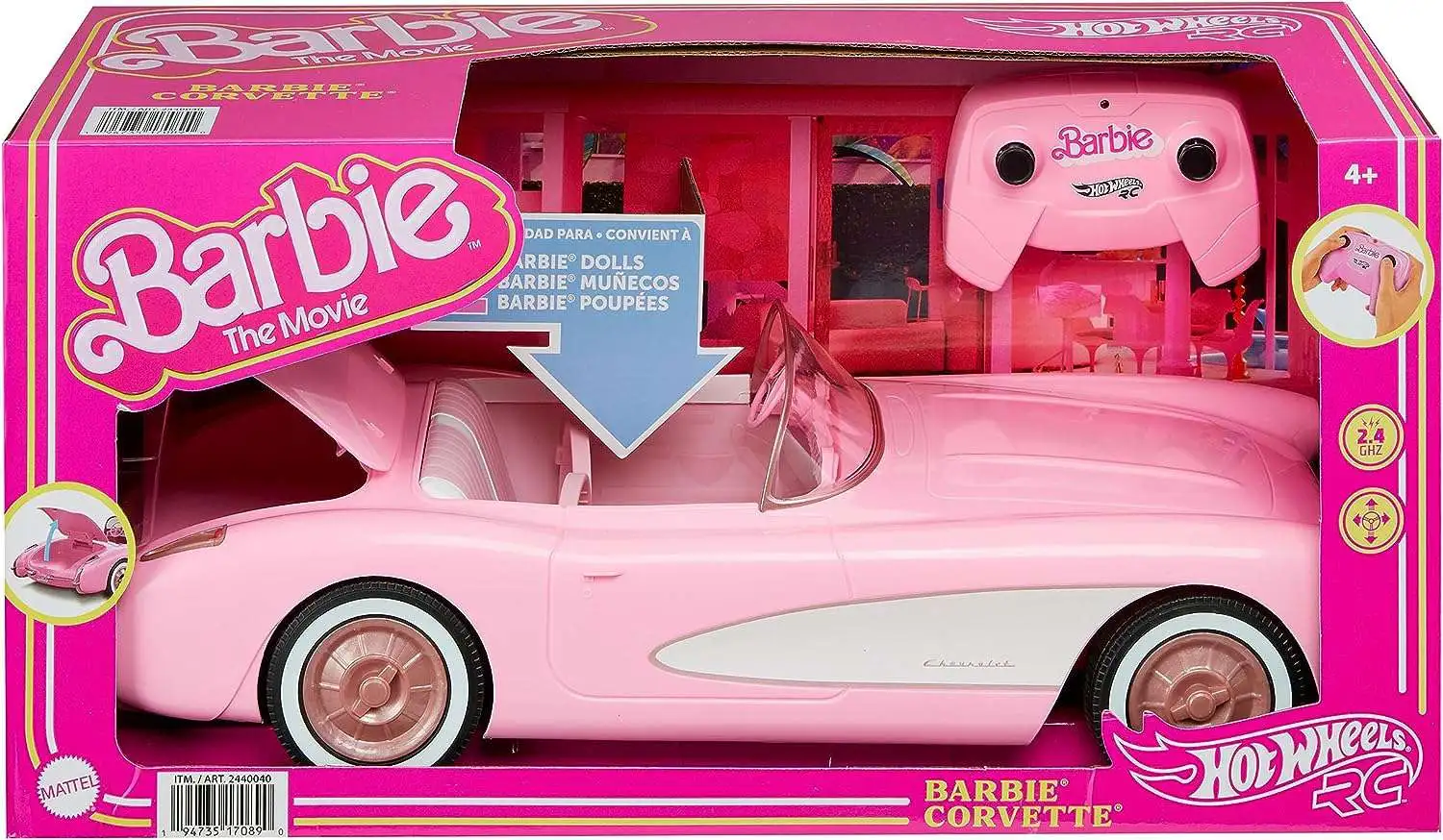 HOT WHEELS RC BARBIE CORVETTE Vehicle