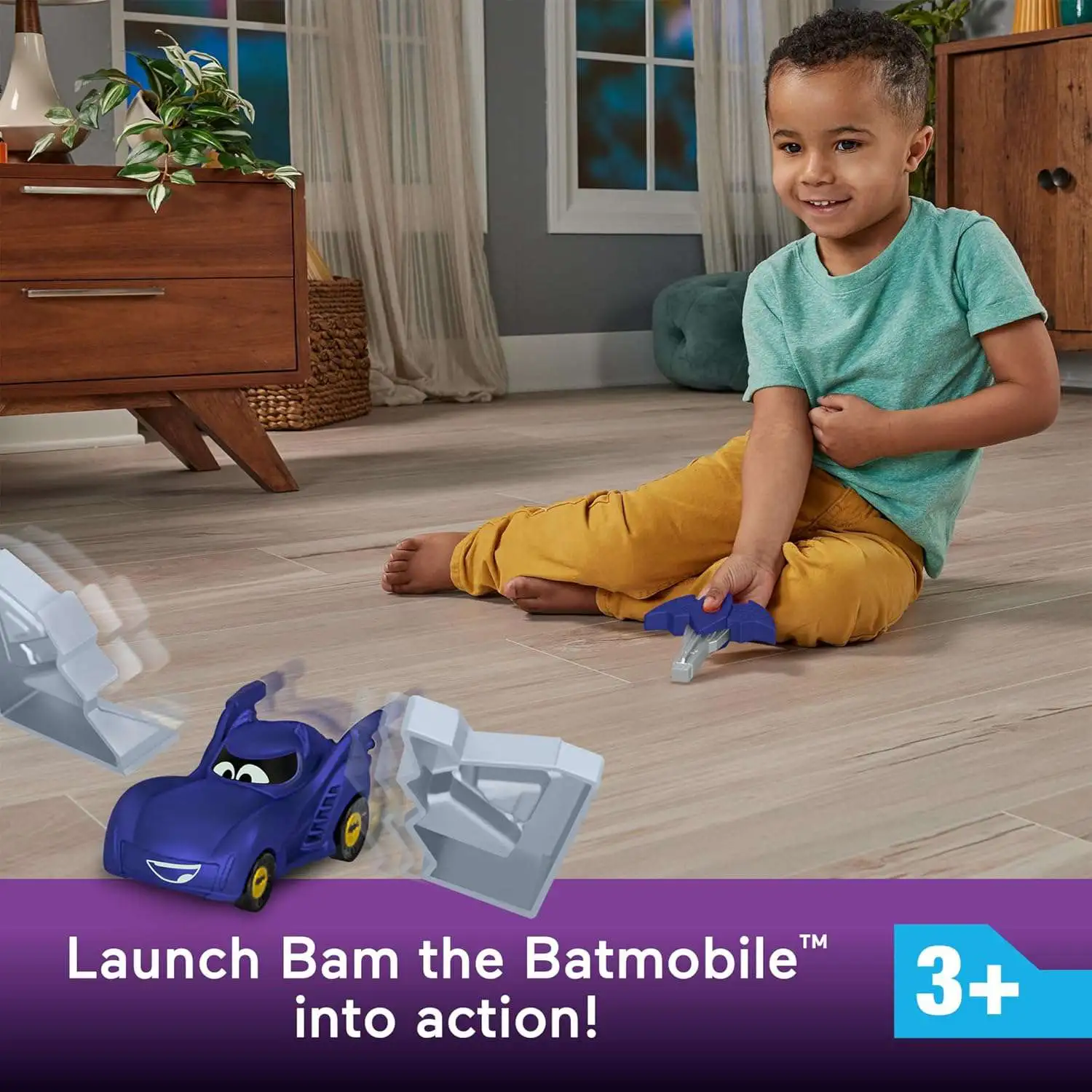 Fisher Price DC Batwheels Key Car Racer Bam The Batmobile 155 Vehicle ...