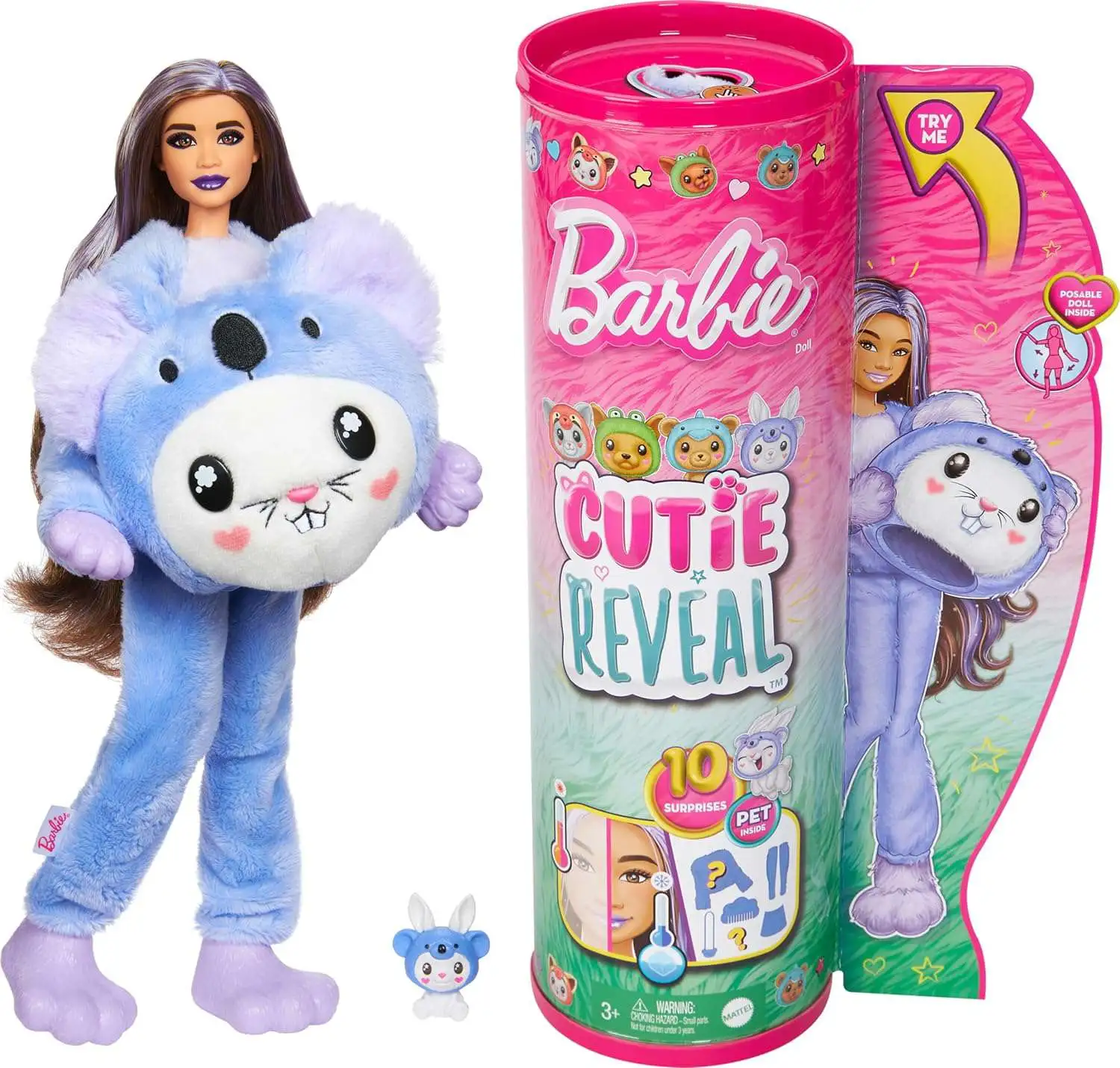 Barbie Cutie Reveal Costume Animal Series Bunny as a Koala Surprise Doll