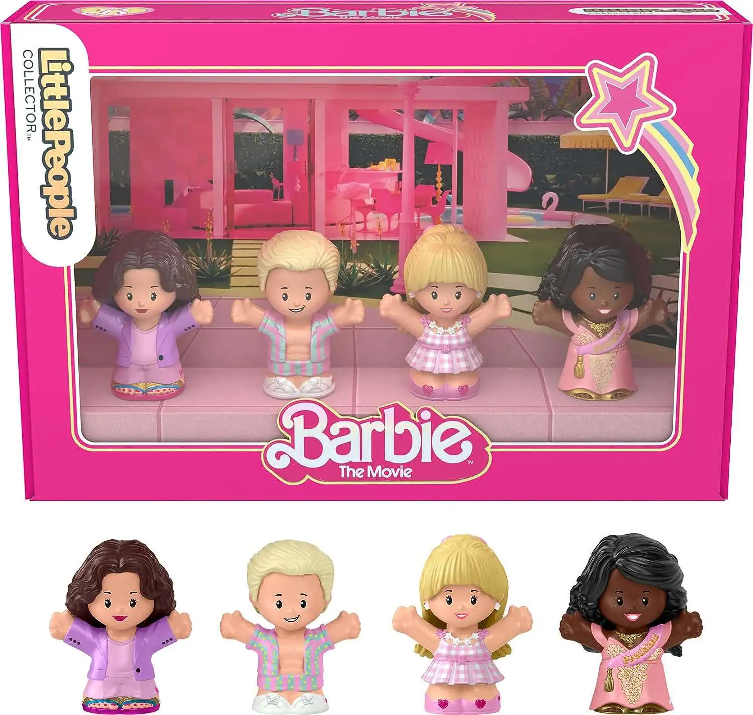 Fisher Price Little People Collector Barbie: The Movie Figure 4-Pack