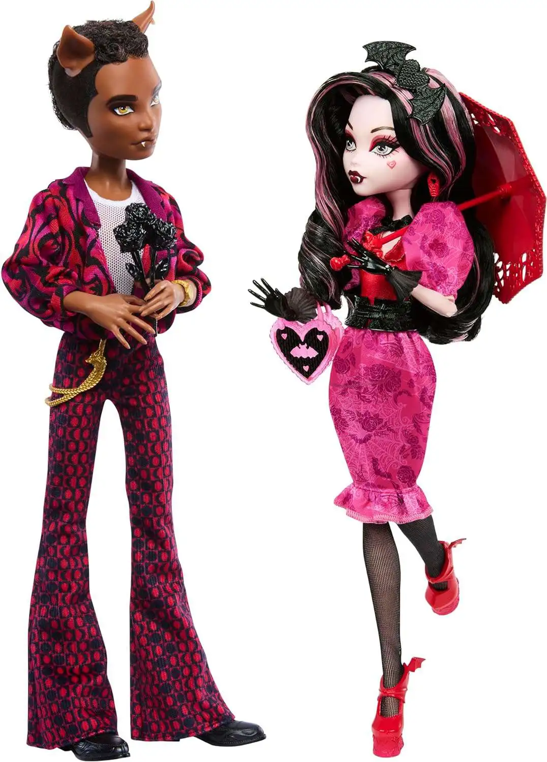 Monster High Howliday Love Edition Draculaura Clawd 10.5 Doll 2-Pack ...