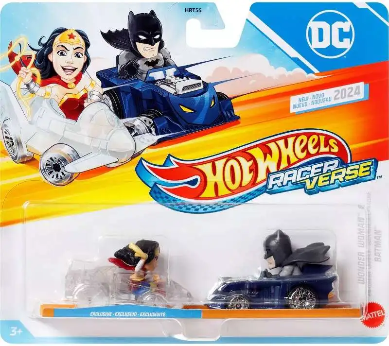 Hot Wheels RacerVerse DC Wonder Woman Batman Die Cast Car 2 Pack Mattel ToyWiz