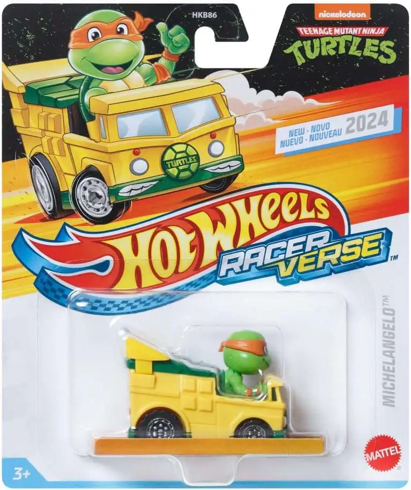Hot Wheels RacerVerse Teenage Mutant Ninja Turtles Michelangelo Die Cast Car