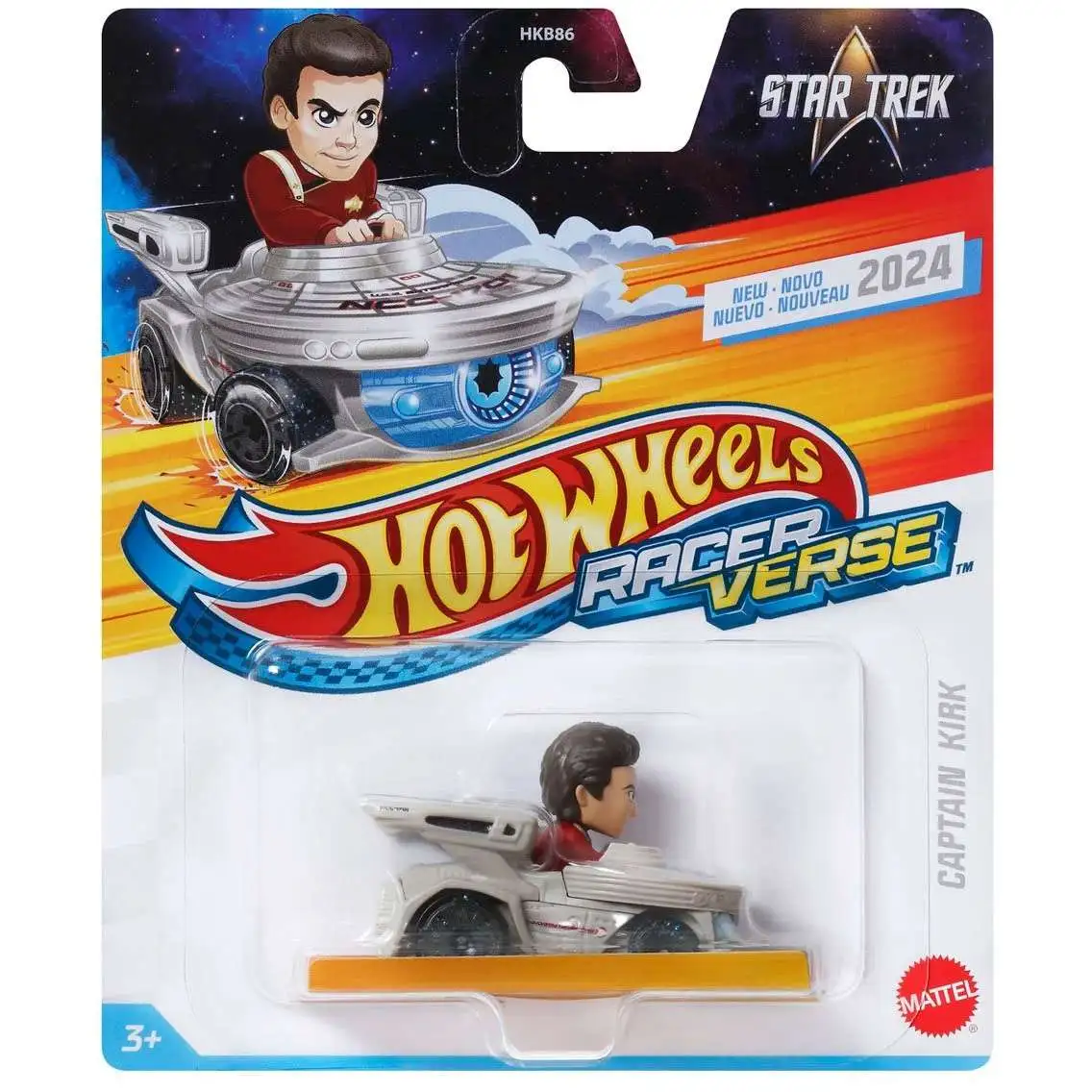 Hot Wheels RacerVerse Star Trek Captain Kirk Die Cast Car