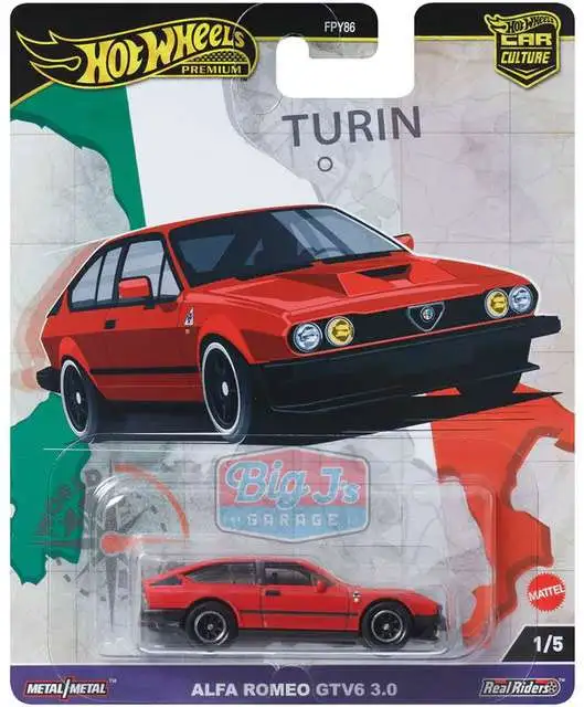 Hot Wheels Premium Car Culture World Tour Alfa Romeo GTV6 3.0 Die Cast Car