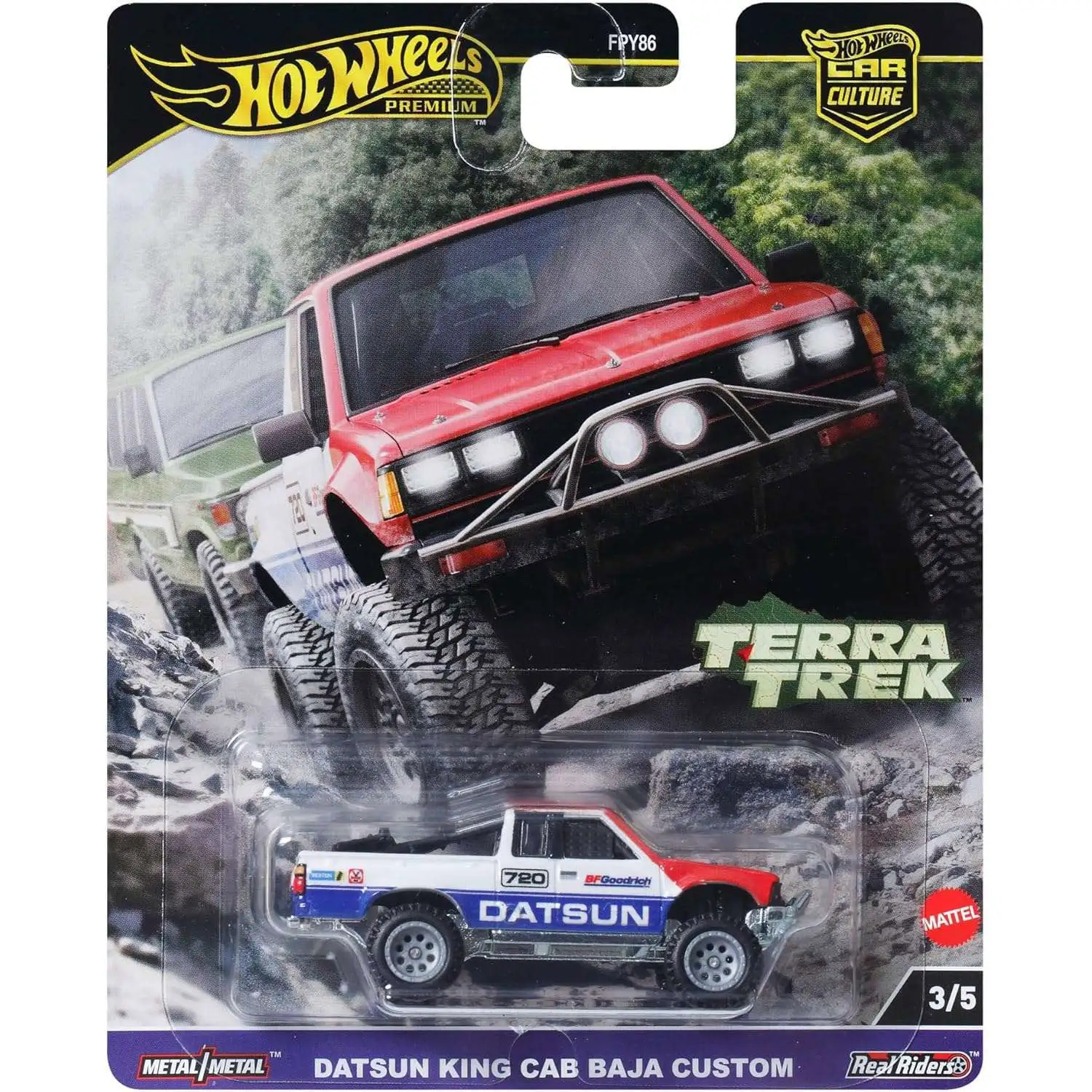 Hot Wheels Premium Car Culture Terra Trek Datsun King Cab Baja Custom Die Cast Car