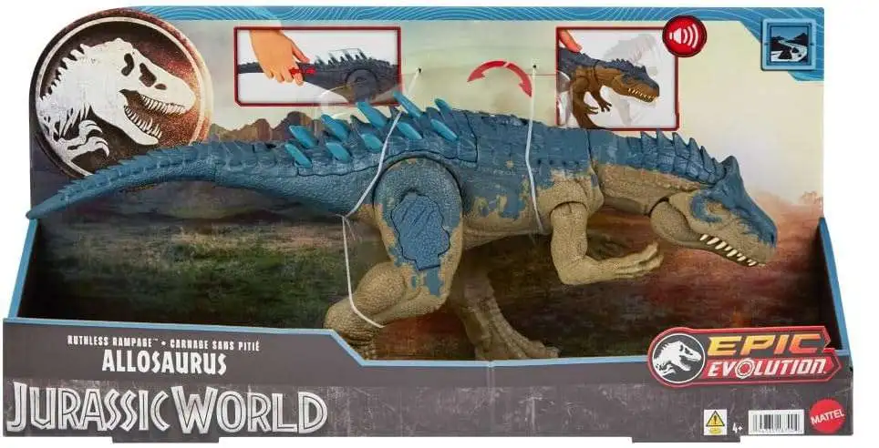 Jurassic World Epic Evolution Ruthless Rampage Allosaurus Action Figure ...