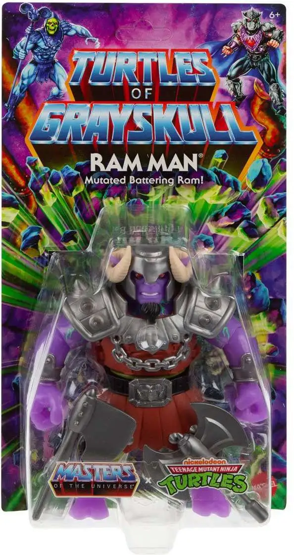 Masters of the Universe Turtles of Grayskull Origins Ram Man Action Figure [Mutated Battering Ram]