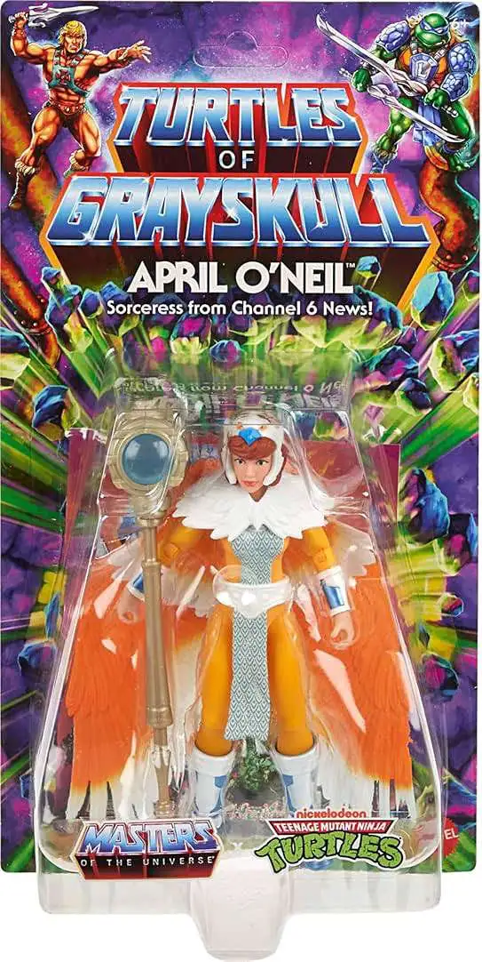 Masters of the Universe Turtles of Grayskull Origins April O'Neil Action Figure [Damaged Package]