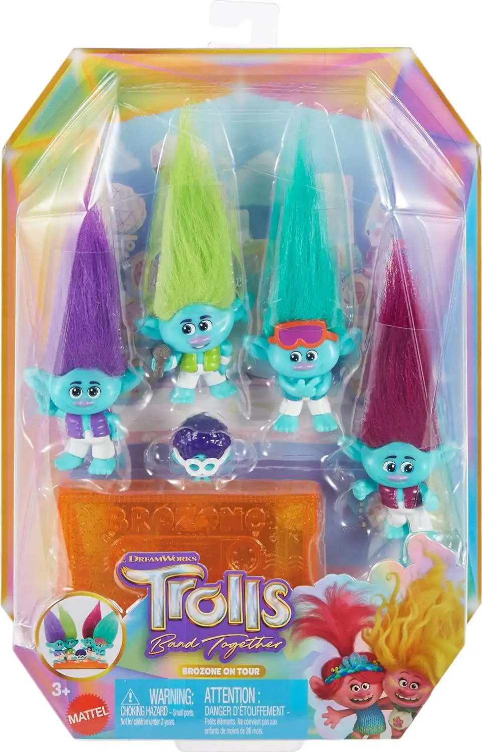 Trolls Band Together Brozone on Tour Mini Doll 4-Pack Set Mattel - ToyWiz