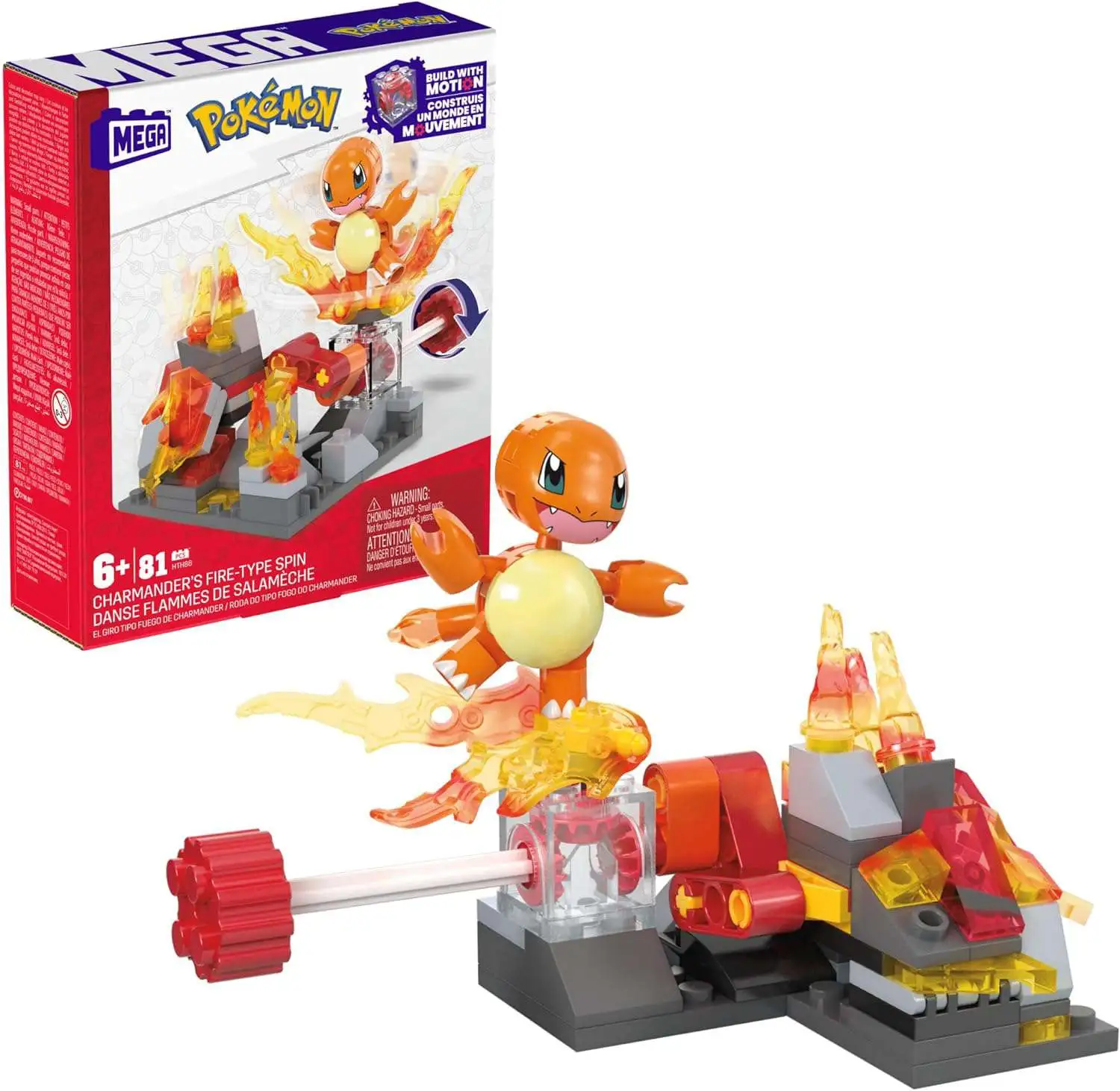 Pokemon Charmander's Fire-Type Spin Set