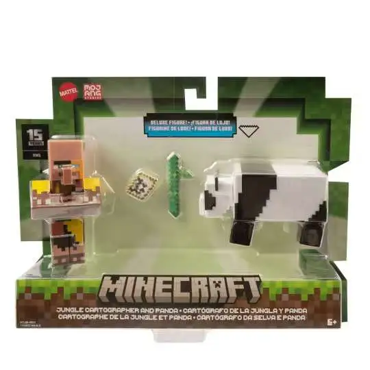 Minecraft Jungle Cartographer & Panda Action Figure 2-Pack