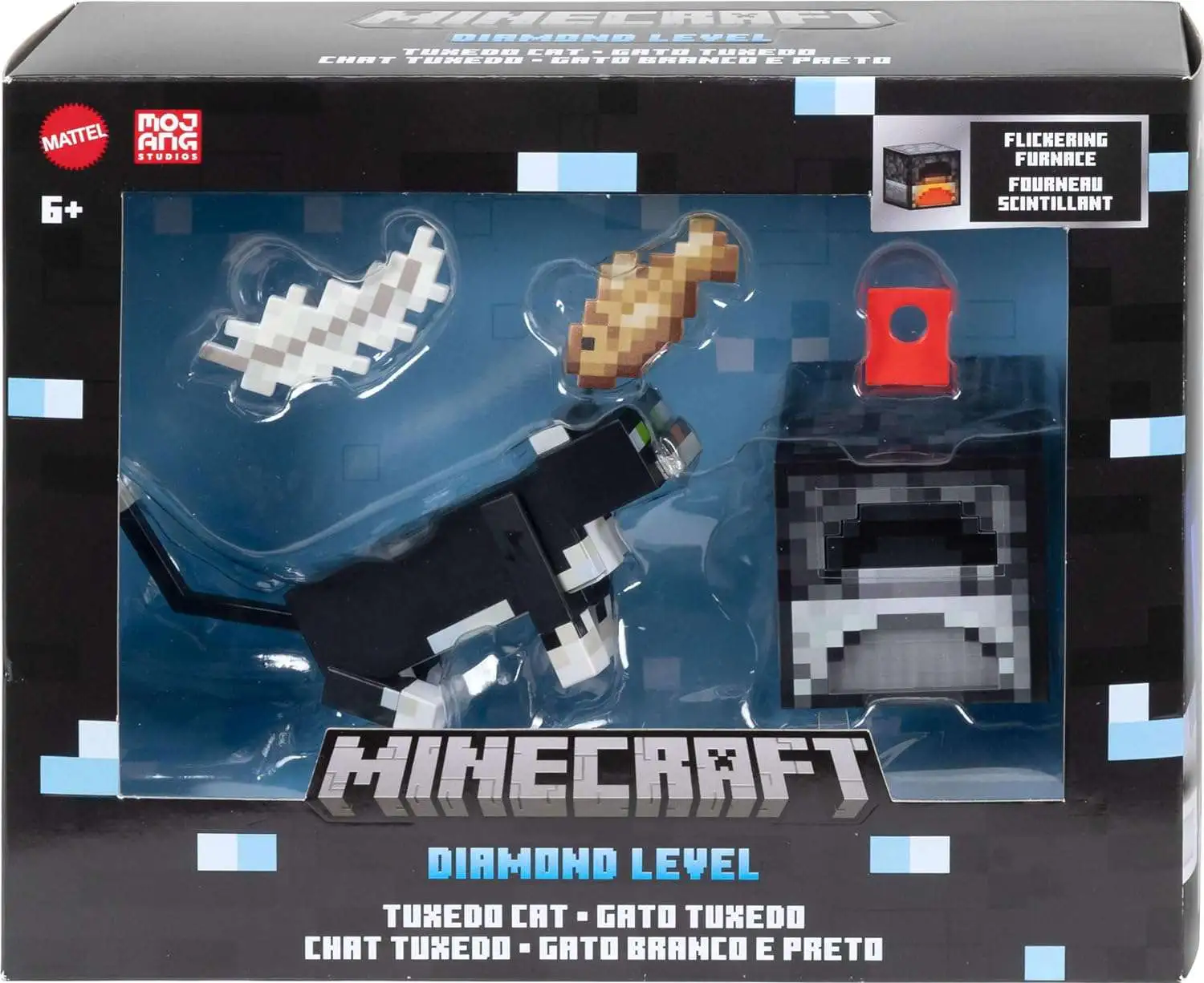 Minecraft Diamond Level Tuxedo Cat 5.5 Action Figure Mattel Toys - ToyWiz